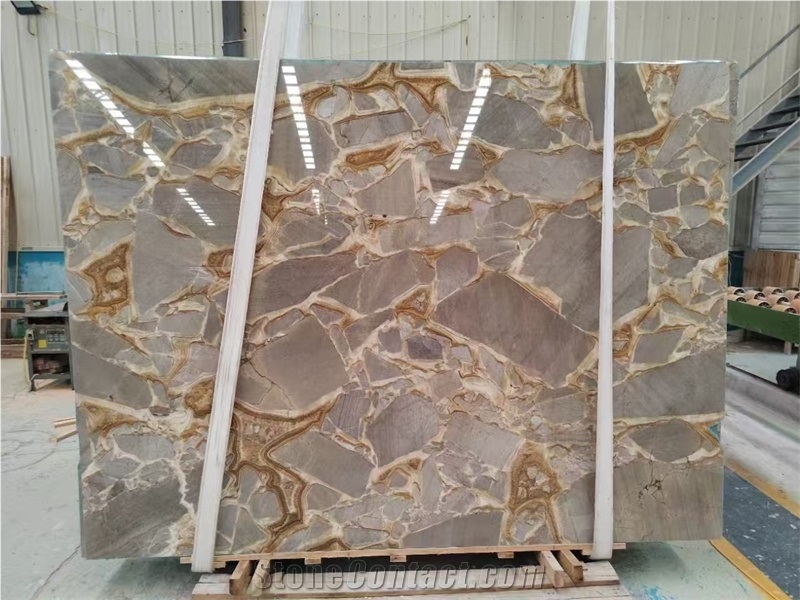 Bugatti Gold Marble Slab Tiles
