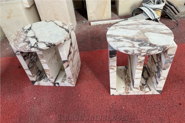 Calacatta Viola Marble Side Table Interior Stone Design