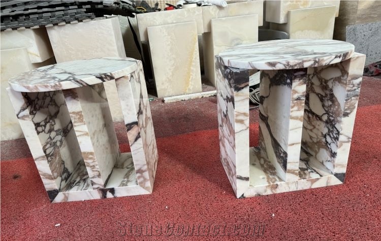 Calacatta Viola Marble Side Table Interior Stone Design
