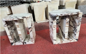 Calacatta Viola Marble Side Table Interior Stone Design