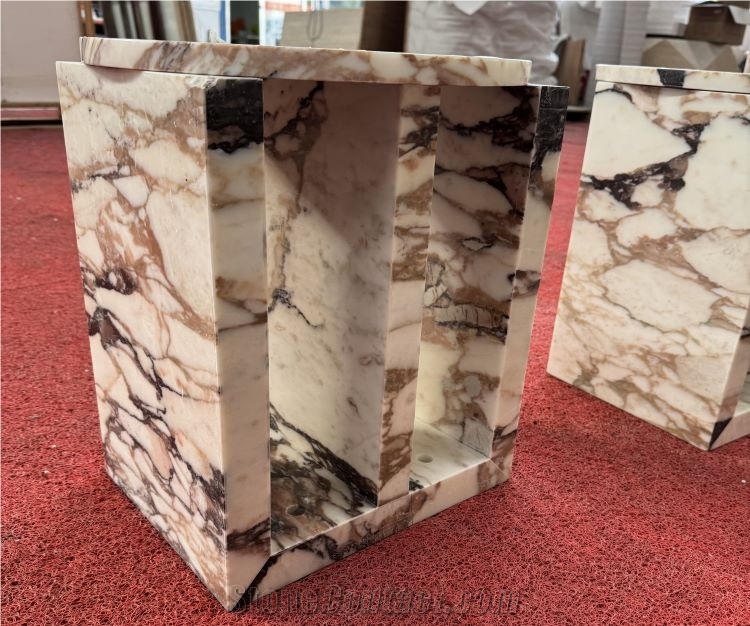 Calacatta Viola Marble Side Table Interior Stone Design