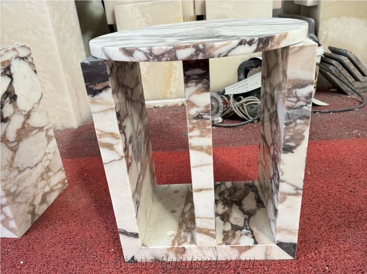 Calacatta Viola Marble Side Table Interior Stone Design