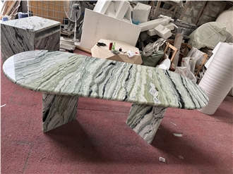 China Jade Green Marble Dinning Table
