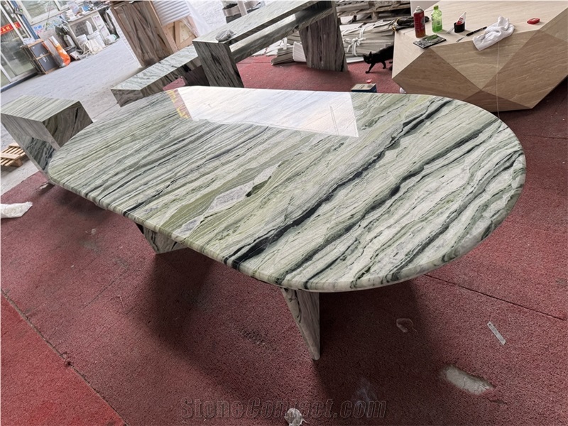 China Jade Green Marble Dinning Table