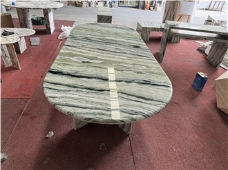 China Jade Green Marble Dinning Table