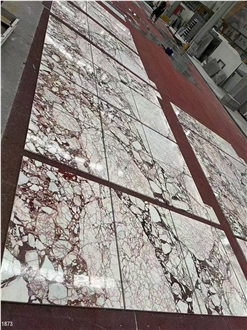 Calacatta Burgundy Marble Tiles Violet Viola Red Pink Stone