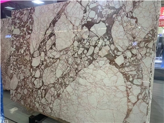 Calacatta Burgundy Marble Tiles Violet Viola Red Pink Stone