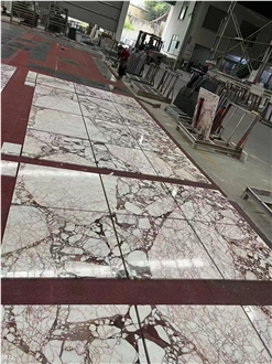 Calacatta Burgundy Marble Tiles Violet Viola Red Pink Stone