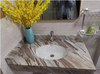 Fantasy Brown Marble Aurora Fantasy Slab Tile Hotel Design