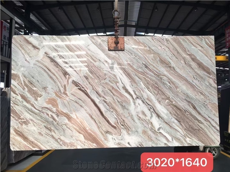 Fantasy Brown Marble Aurora Fantasy Slab Tile Hotel Design