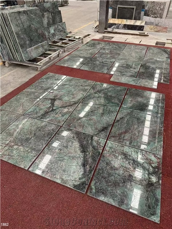 Gaya Quartzite Tiles Verde Jade Green Stone Home Floor Use