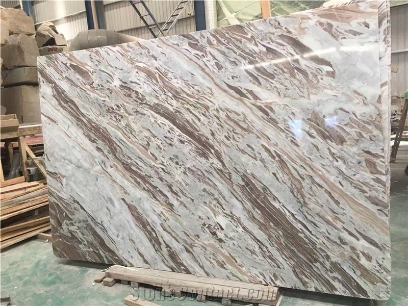 India Fantasy Brown Marble Glacier Sands Aurora Slab Tile