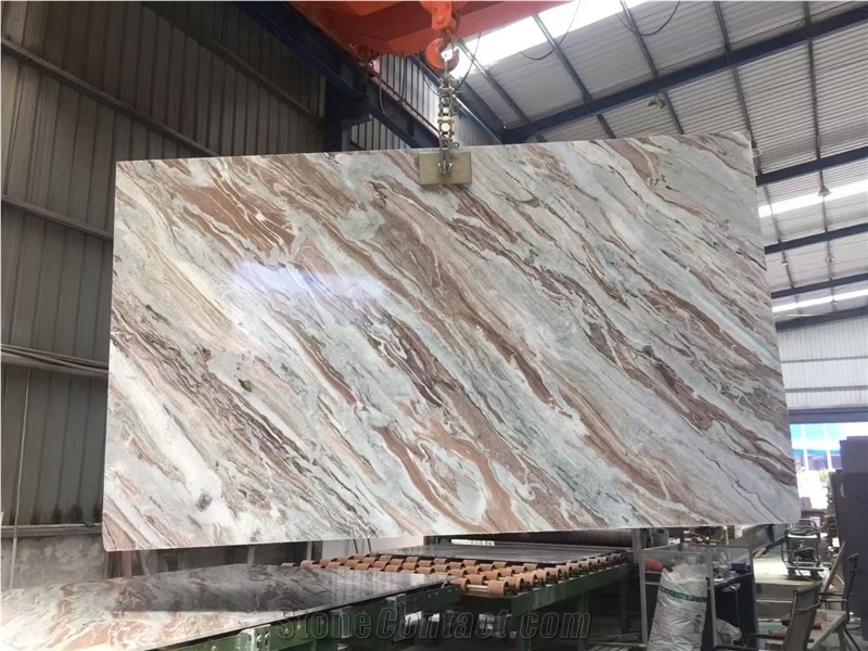 India Fantasy Brown Marble Glacier Sands Aurora Slab Tile
