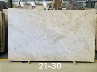 Taj Mahal Quartzite Slabs Branco White Stone Wall Tile