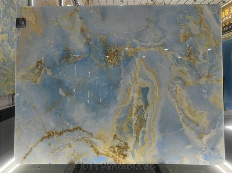 Blue Gold /Ice Jade Onyx Slabs