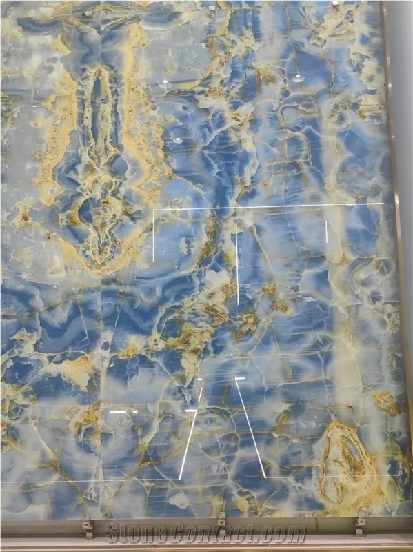 Blue Gold /Ice Jade Onyx Slabs