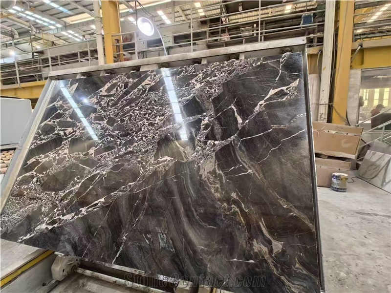 Bulgari Brown/Golden And Jade Full Hall Marble Slabs