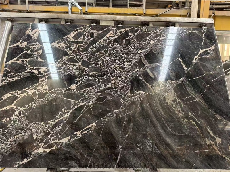 Bulgari Brown/Golden And Jade Full Hall Marble Slabs
