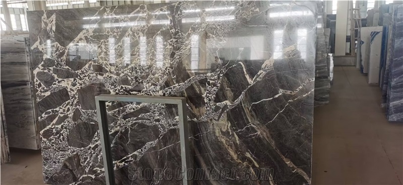 Bulgari Brown/Golden And Jade Full Hall Marble Slabs
