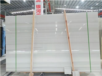 Dreamy White/Galactic Grey Marble Slabs