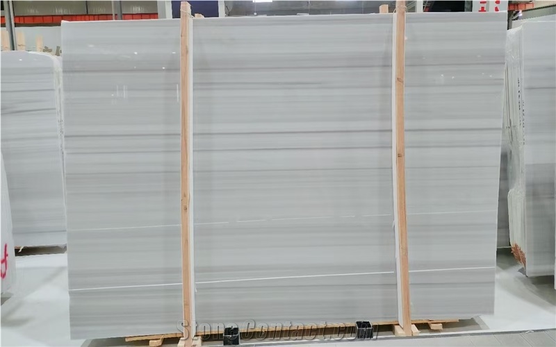 Dreamy White/Galactic Grey Marble Slabs