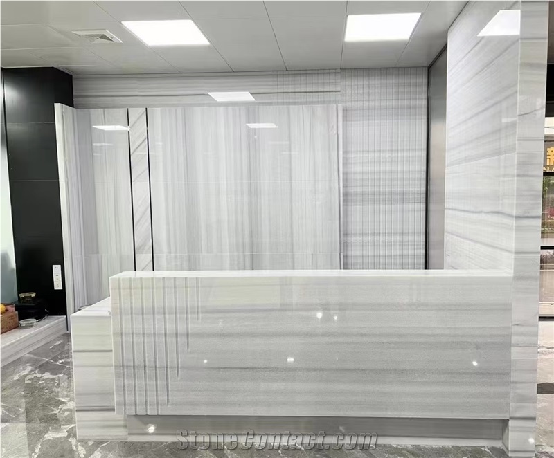 Dreamy White/Galactic Grey Marble Slabs