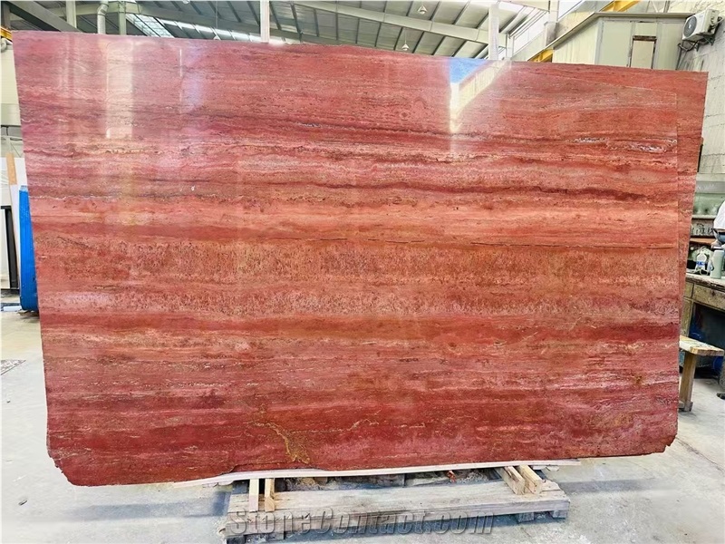 Iran Red Travertine Slabs