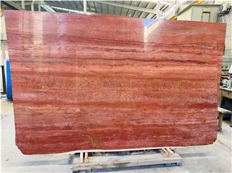 Iran Red Travertine Slabs