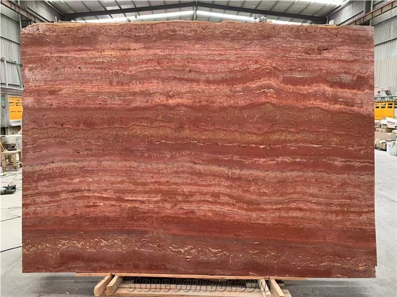 Iran Red Travertine Slabs