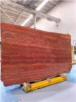 Iran Red Travertine Slabs