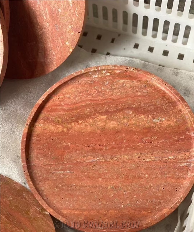 Iran Red Travertine Slabs