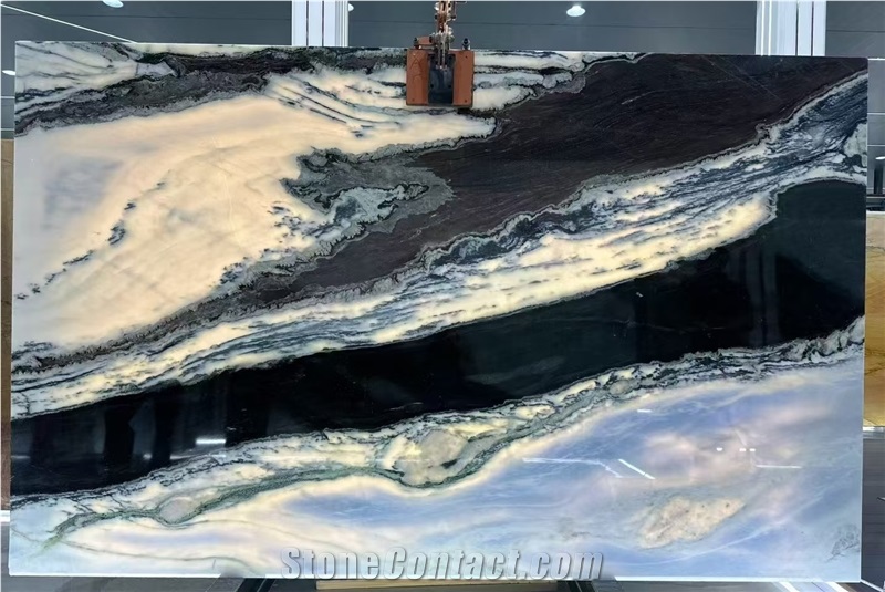 Panda White/Black Ink  Marble Slabs