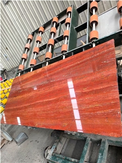 Iran Red Travertine Slabs