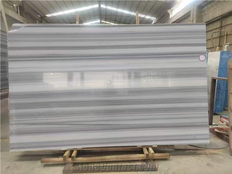 Straight White/White Jade/Striped White  Marble Slabs