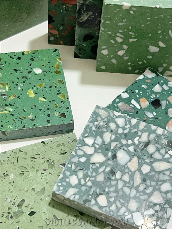 Green Terrazzo Floor Tiles