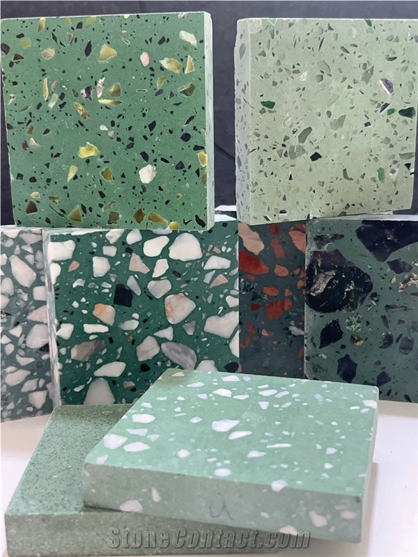 Green Terrazzo Floor Tiles