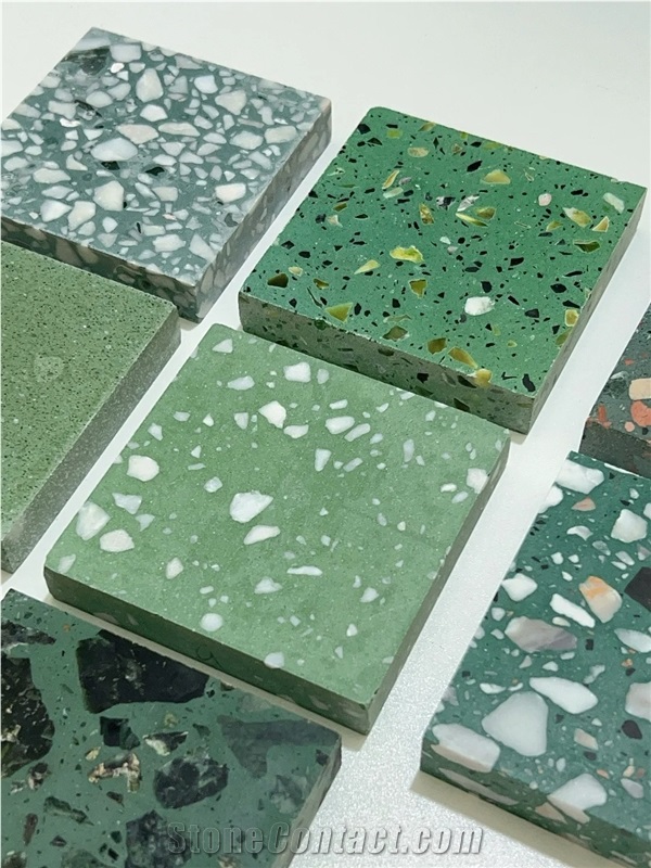Green Terrazzo Floor Tiles