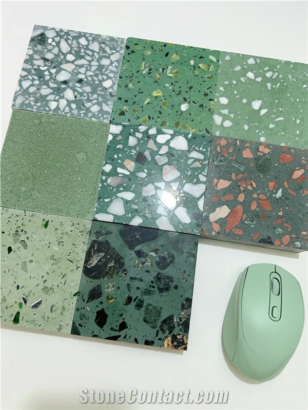 Green Terrazzo Floor Tiles
