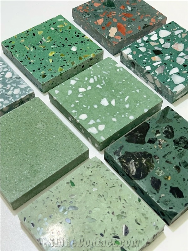 Green Terrazzo Floor Tiles
