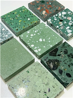 Green Terrazzo Floor Tiles