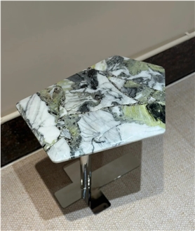 China Green Cold Jade Green Marble Side Table For Wholesale