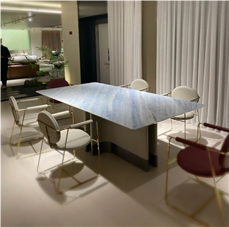 Custom Calcite Azul Marble Blue Stone Furniture On Wholesale