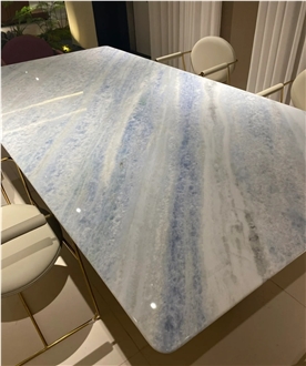 Custom Calcite Azul Marble Blue Stone Furniture On Wholesale