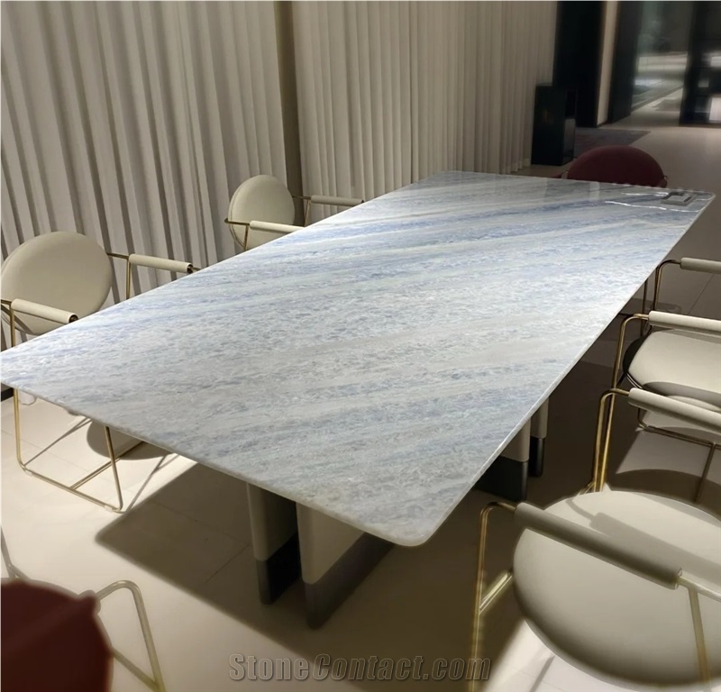 Custom Calcite Azul Marble Blue Stone Furniture On Wholesale
