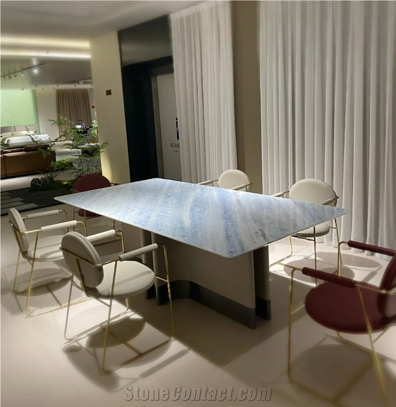 Custom Calcite Azul Marble Blue Stone Furniture On Wholesale