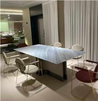 Custom Calcite Azul Marble Blue Stone Furniture On Wholesale