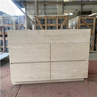 Hrst Travertine Bathroom Vanity Unit With Sink