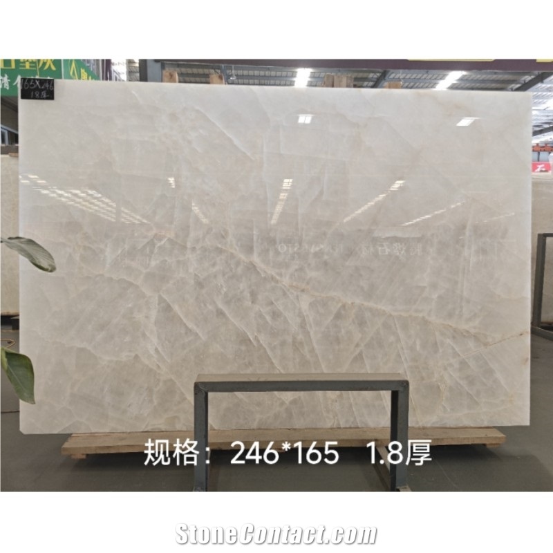 Luxury Cristallo White Quartzite Slabs