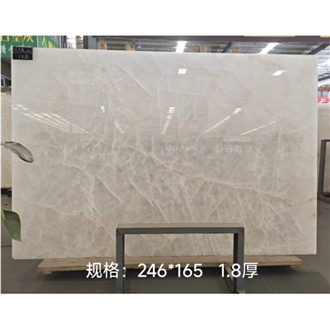 Luxury Cristallo White Quartzite Slabs