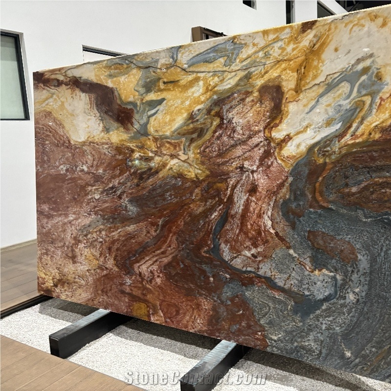 Macaubas Illusion Quartzite Slab Wall Tiles